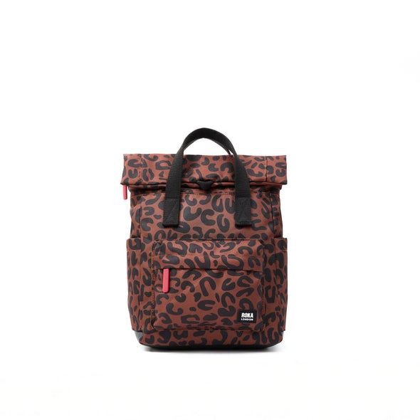 Roka Canfield B Scarlet Leopard Recycled Canvas Backpack - Medium