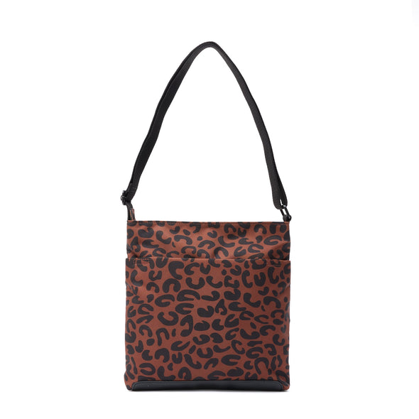 Roka Kennington Scarlet Leopard Recycled Canvas Crossbody Bag - Medium