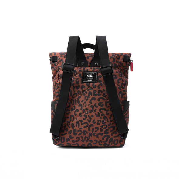 Roka Canfield B Scarlet Leopard Recycled Canvas Backpack - Medium
