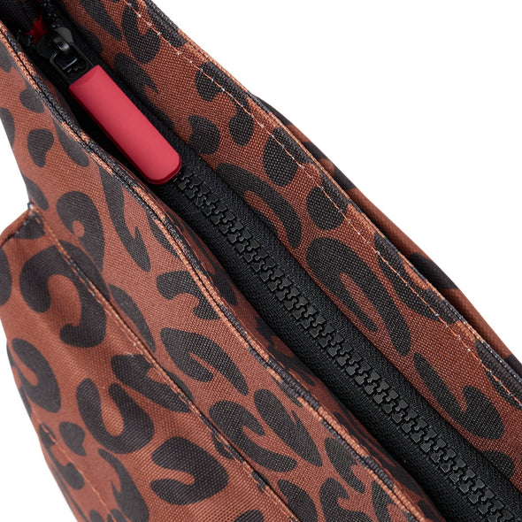 Roka Kennington Scarlet Leopard Recycled Canvas Crossbody Bag - Medium