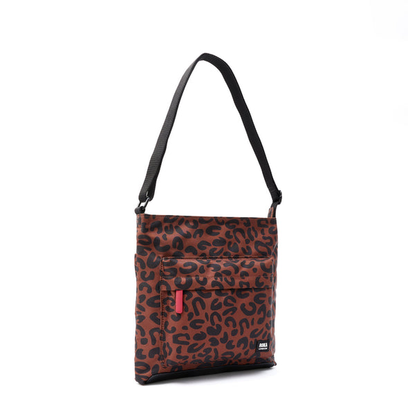 Roka Kennington Scarlet Leopard Recycled Canvas Crossbody Bag - Medium
