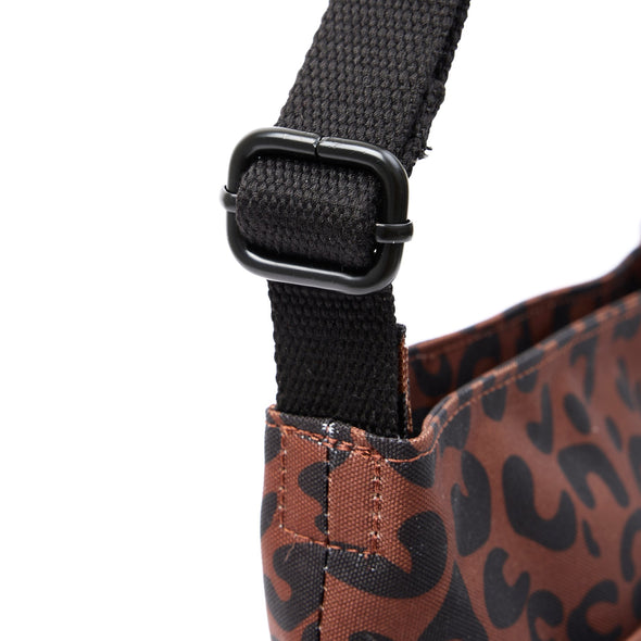 Roka Kennington Scarlet Leopard Recycled Canvas Crossbody Bag - Medium