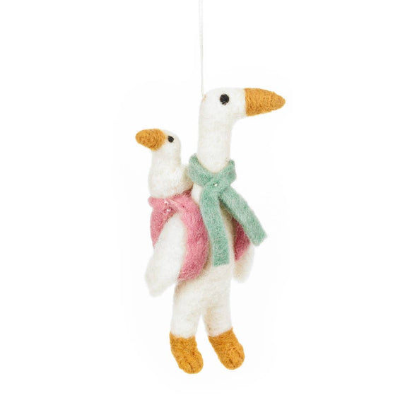Felt So Good - Handmade Felt Mother Goose Hanging Decoration