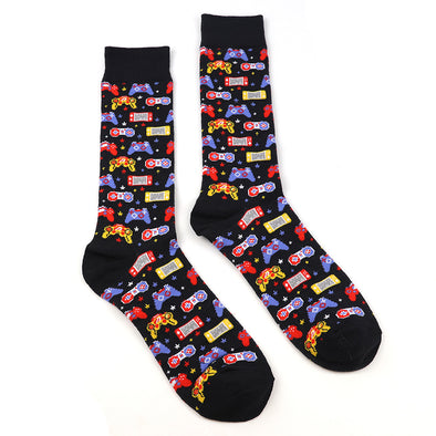 POM Men's Gaming Themed Organic Cotton Blend Socks