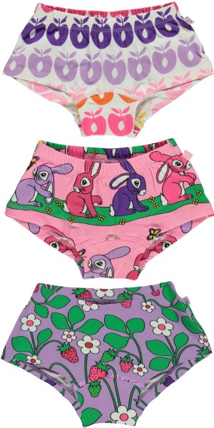 Småfolk Pink Bunnies 3-Pack Girls' Underwear