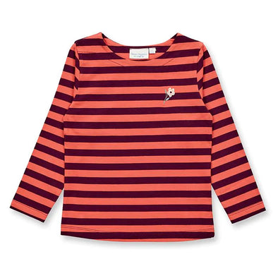 Sense Organics Aluna Coral / Plum Striped Top