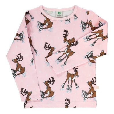 Småfolk Icy Pink Reindeer Top