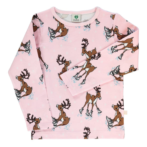 Småfolk Icy Pink Reindeer Top