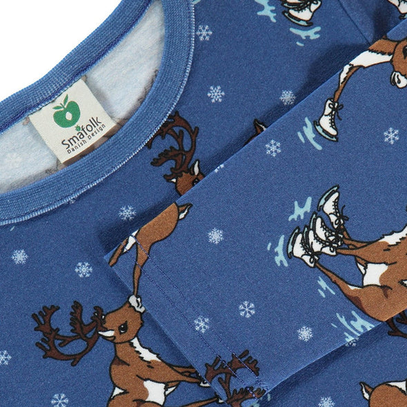 Småfolk Federal Blue Reindeer Top