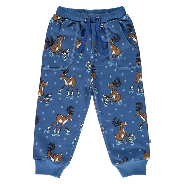 Småfolk Federal Blue Reindeer Sweatpants
