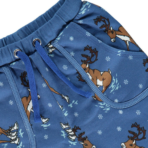 Småfolk Federal Blue Reindeer Sweatpants