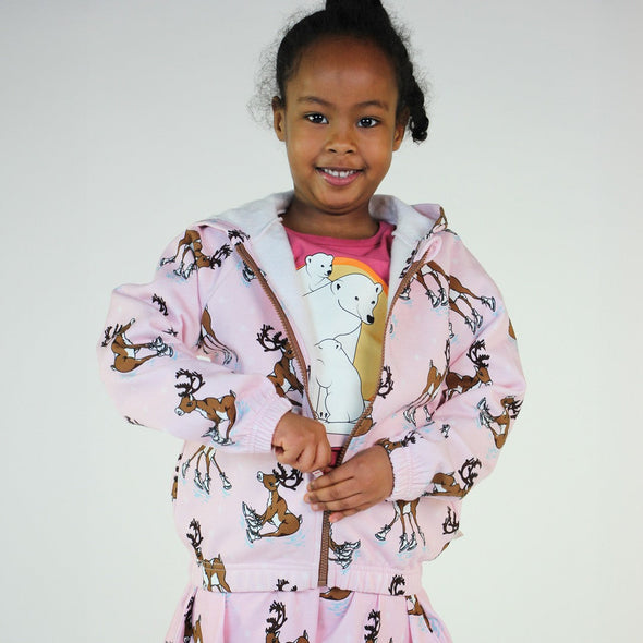 Småfolk Icy Pink Reindeer Hoodie