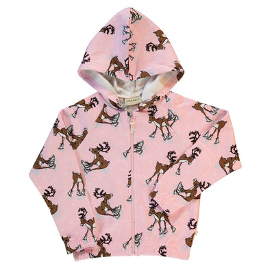 Småfolk Icy Pink Reindeer Hoodie