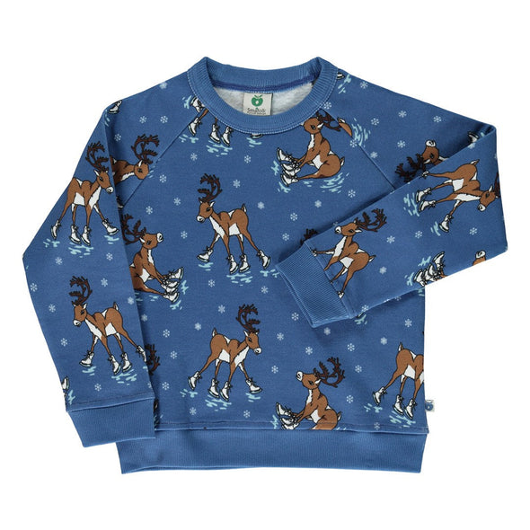 Småfolk Federal Blue Reindeer Sweatshirts