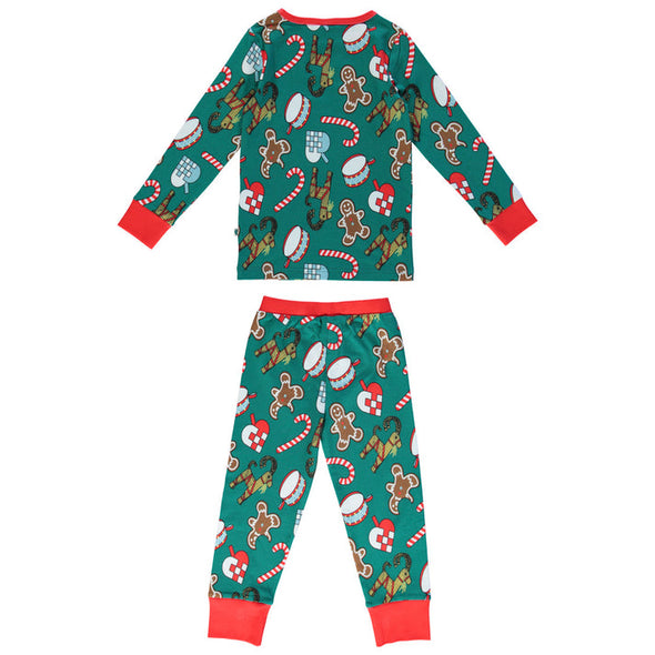 Småfolk Petroleum Green Christmas Pyjamas