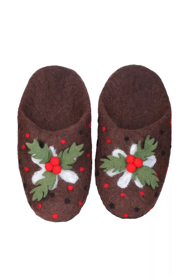 Pachamama Christmas Pudding Slippers