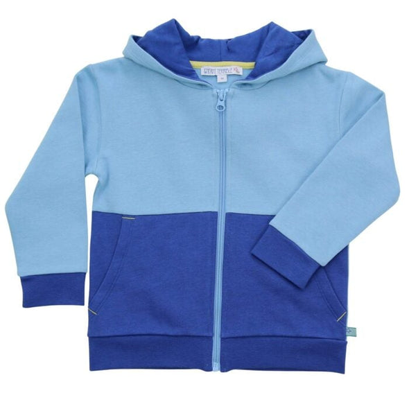 Enfant Terrible Organic Blue Colourblock Zip Hoodie