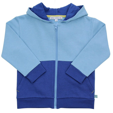 Enfant Terrible Organic Blue Colourblock Zip Hoodie