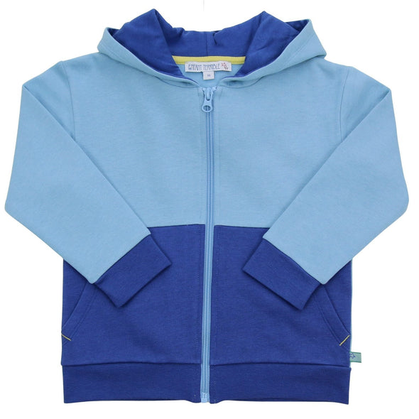 Enfant Terrible Organic Blue Colourblock Zip Hoodie