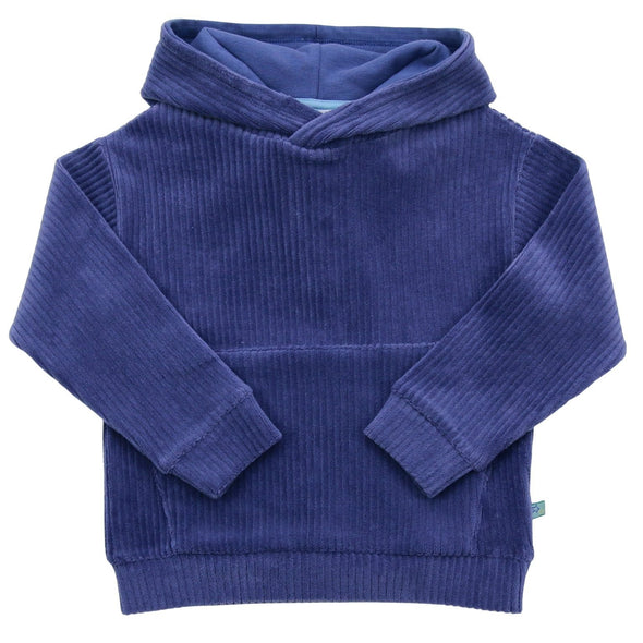 Enfant Terrible Dark Cobalt Organic Cotton Velvet Rib Hoodie