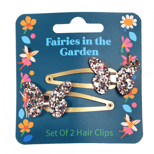 Rex of London Fairies in the Garden Glitter Butterfly Hair Clips