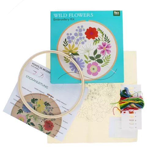 Rex of London Wild Flowers Embroidery Kit