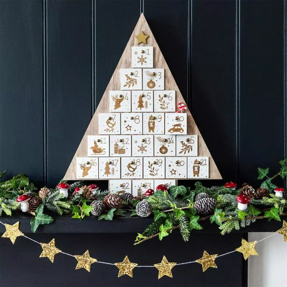 Rex of London Wooden Advent Calendar Christmas Tree