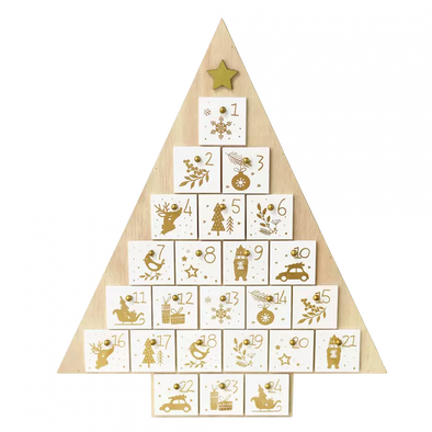 Rex of London Wooden Advent Calendar Christmas Tree