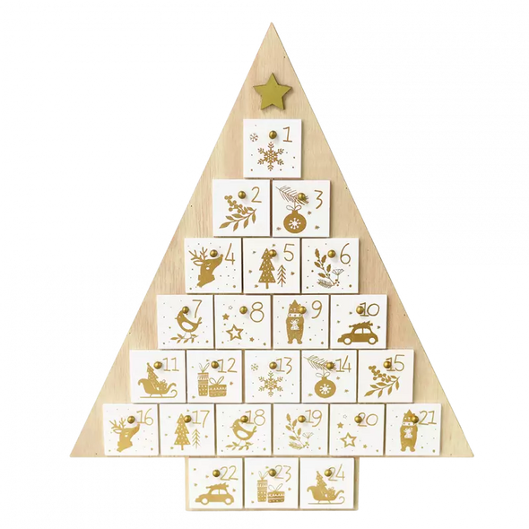 Rex of London Wooden Advent Calendar Christmas Tree