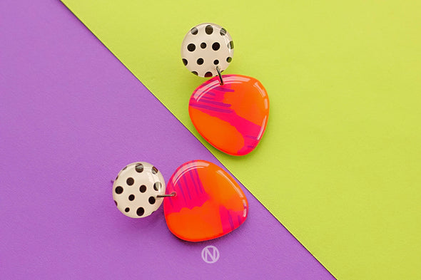 Naoi - Polka Stud Statement Earrings