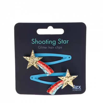 Rex of London Shooting Star Glitter Hair Clips