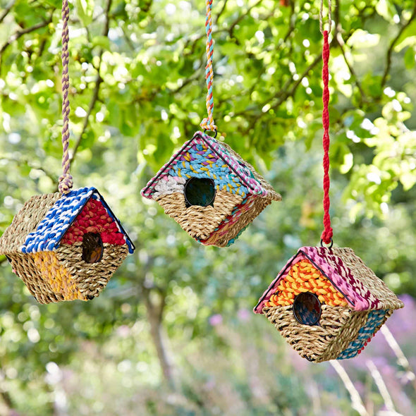 The Paper High Gift Company Limited - Diamond Recycled Cotton Birdhouse - Handmade