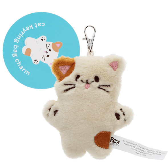 Rex of London Cat Fluffy Key Ring Bag Charm