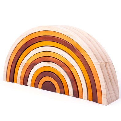 Bigjigs Natural Wooden Stacking Rainbow - Large