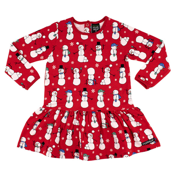 Villervalla Salsa Snow People Dropped Skirt Dress