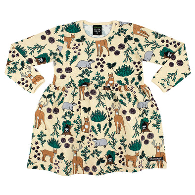 Villervalla Cream Forest Flared Dress