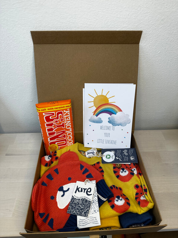 Rainbow Kids New Mum and Baby Gift Box - Tiger Romper - 3-6m