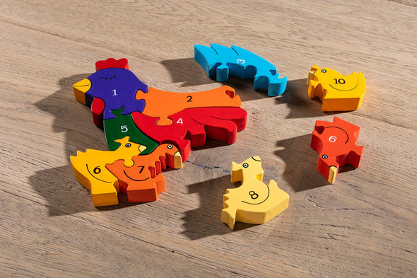 Alphabet Jigsaws Number Hen