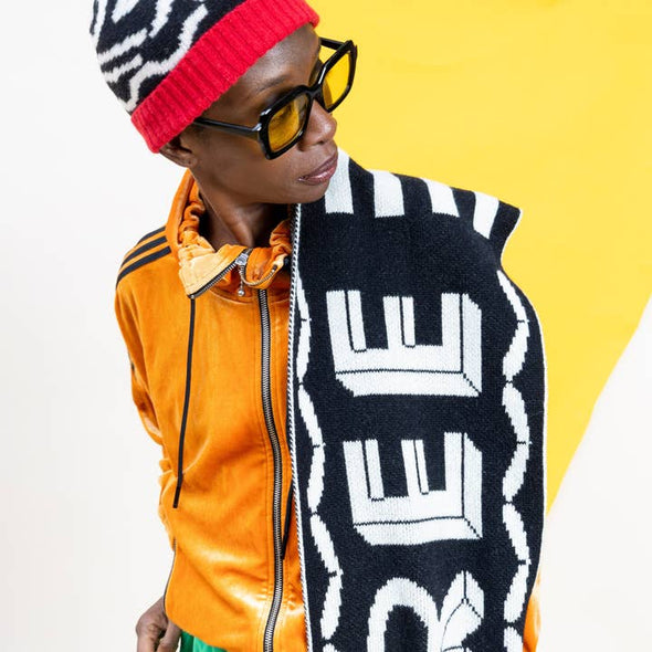 Miss Pom Pom Palestine Wool Blend Scarf