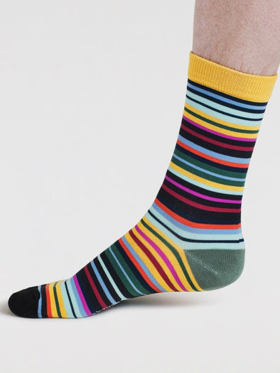 Thought Men's Haiden Striped Bamboo Socks