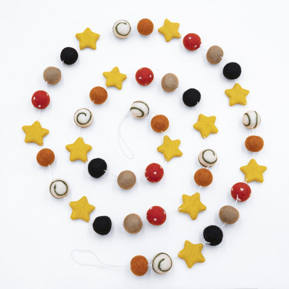 Frida Feeling Christmas Stars 6ft FairTrade Felt Garland