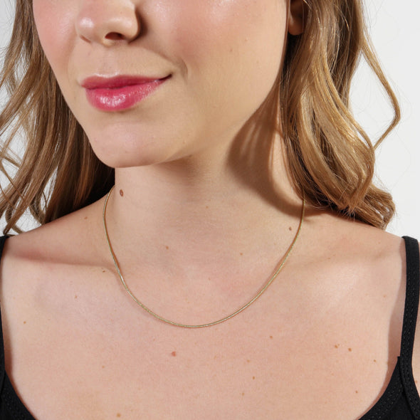 GoldFi Gold Filled Round Snake Chain Necklace