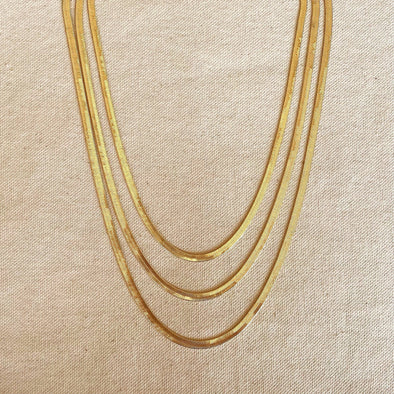 GoldFi Gold Filled 4mm Thickness Herringbone Chain