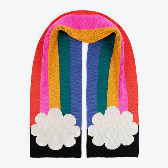 Miss Pom Pom x Tatty Devine Rainbow Cloud Scarf
