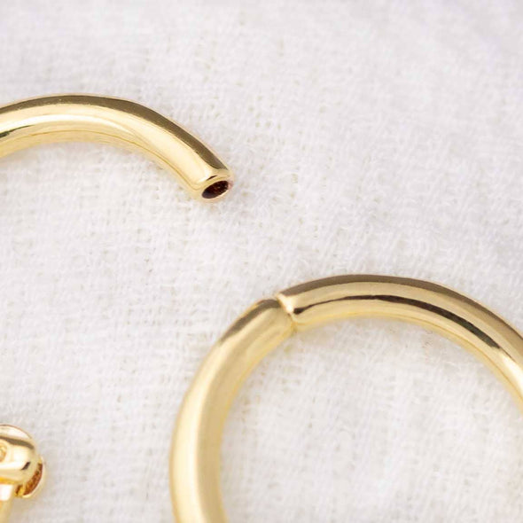 GoldFi Mini Seamless Clicker Hoop Earrings