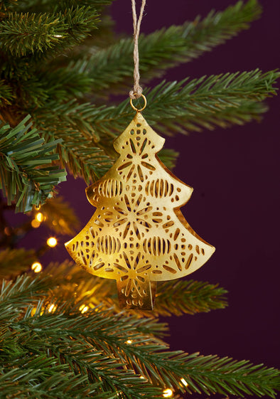 Namaste - Intricate Metal Tree Decoration