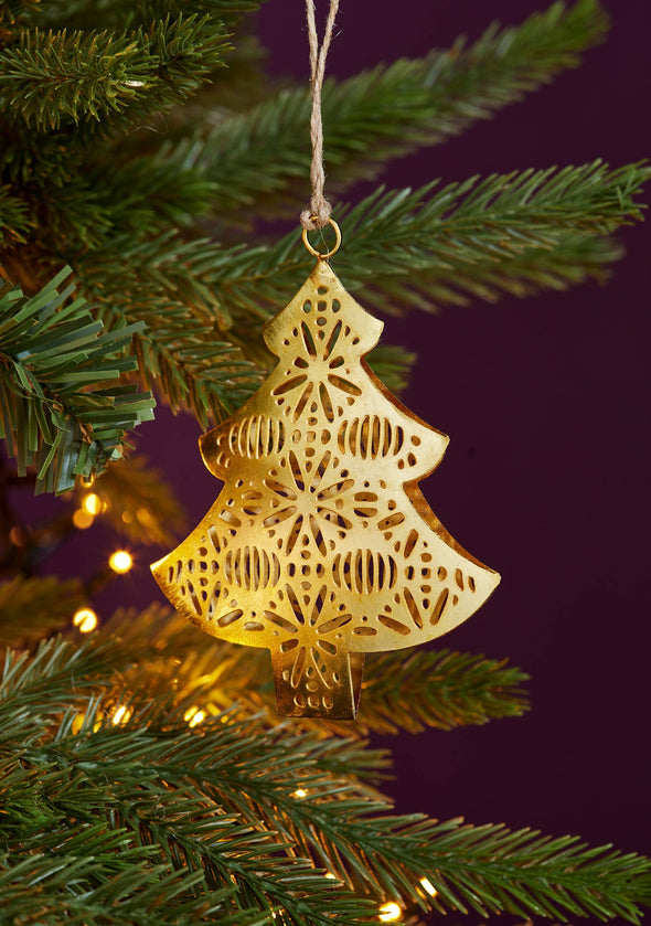 Namaste - Intricate Metal Tree Decoration