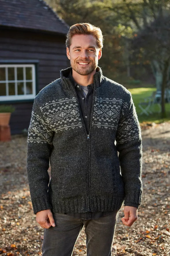 Pachamama Men's Charcoal New Forest Zip Jacket