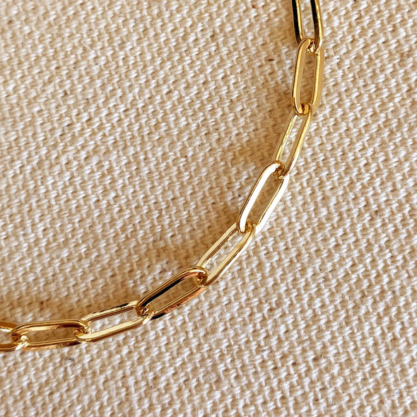GoldFi - 18k Gold Filled Short Link Paperclip Bracelet