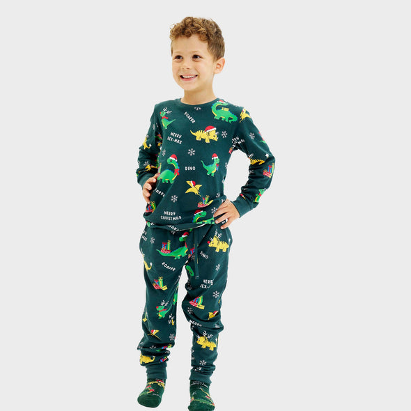 Happy Seasons Children's Dino Christmas Pyjamas